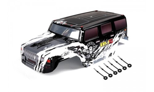 BM5 / FG Big Monster HUMMER Body Shell - BLACK AND WHITE | Shipping Incl.