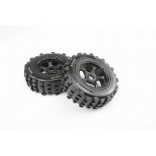 Knobby Wheel & Tyre Set - FRONT 2Pcs | Baja 5T & 5SC