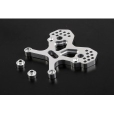 Adjustable CNC Alloy Front Suspension Mount - SILVER | Rovan Sports