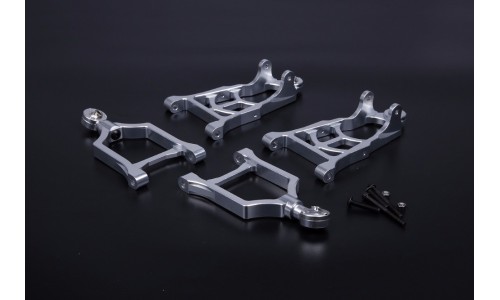 Alloy Front Complete Control Arms Set 5B / 5T  - SILVER | Rovan Sports