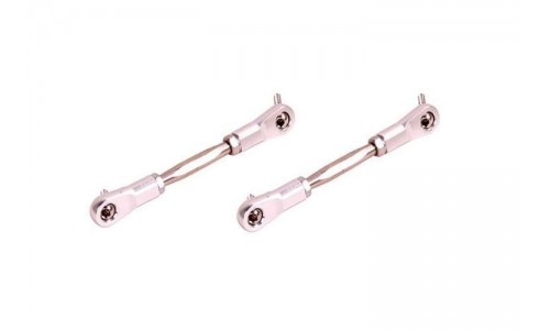 CNC Steering Turnbuckle Set - SILVER | Rovan Sports