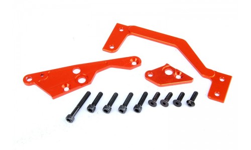 Upgrade CNC Engine Mount Set - DARK ORANGE | Rovan Sports