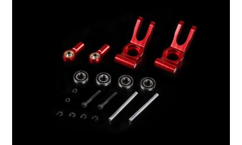 Alloy CNC Rear Hub Carrier Set - RED | Rovan Sports