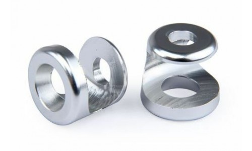 Alloy Front Shock Cap Protectors - SILVER | Rovan Sports