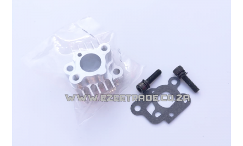 CNC Alloy Carb Intake Manifold for 32, 36 & 45cc - SILVER | Rovan Sports