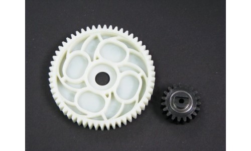 Higher Speed Gear Set - 55/19 Slotted Pinion | DDM