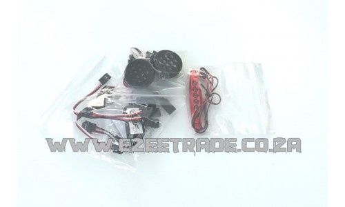 LED Set w/controller with Rear alloy Brake Lights for 5B - RED | Rovan Sports